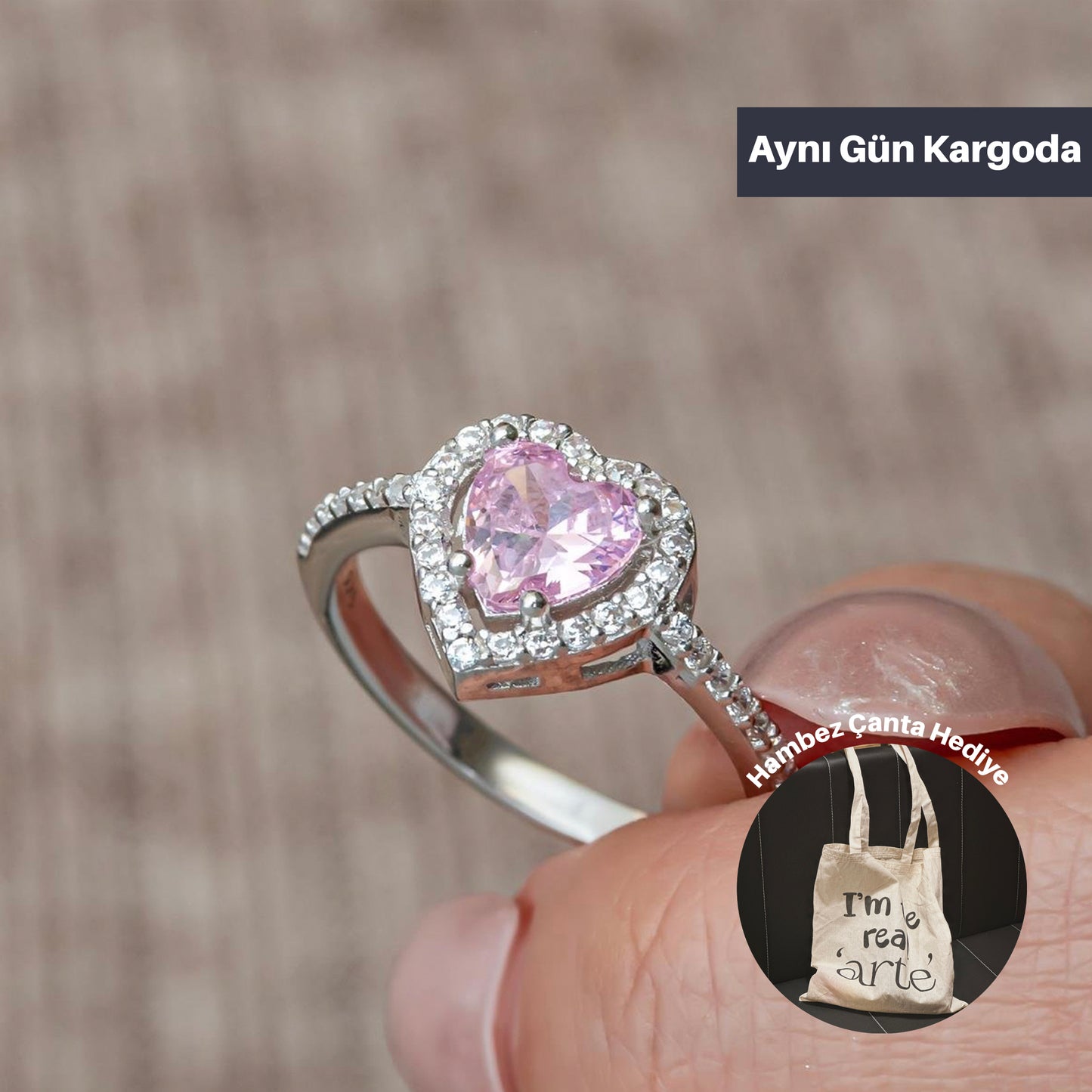925 Ayar Gümüş Blossom | Kalp Yüzük