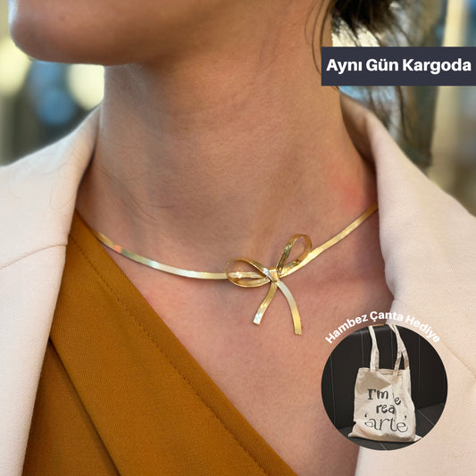 925 Ayar Gümüş Fiyonk Kolye